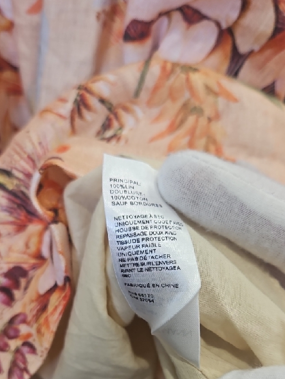 Zimmermann Peach & Floral Tie-Back Mini Dress - Picture 10 of 12